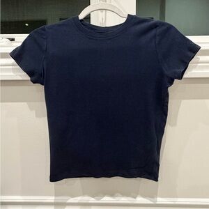 Hollister Black Tee with Cream Logo